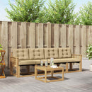 Udendørs sofagruppe med pude 5 pcs Hvid og Beige