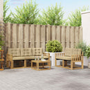 Udendørs sofagruppe med pude 6 pcs Hvid og Beige