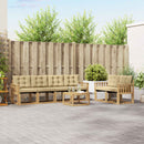 Udendørs sofagruppe med pude 7 pcs Hvid og Beige