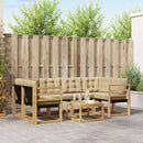 Udendørs sofagruppe med pude 7 pcs Hvid og Beige
