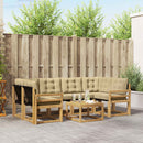Udendørs sofagruppe med pude 7 pcs Hvid og Beige