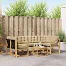 Udendørs sofagruppe med pude 7 pcs Hvid og Beige