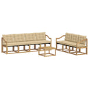 Udendørs sofagruppe med pude 8 pcs Hvid og Beige