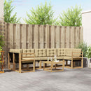 Udendørs sofagruppe med pude 8 pcs Hvid og Beige