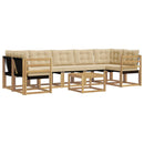 Udendørs sofagruppe med pude 8 pcs Hvid og Beige