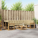 Udendørs sofagruppe med pude 8 pcs Hvid og Beige
