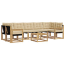 Udendørs sofagruppe med pude 8 pcs Hvid og Beige