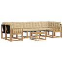 Udendørs sofagruppe med pude 8 pcs Hvid og Beige