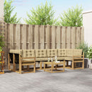 Udendørs sofagruppe med pude 8 pcs Hvid og Beige