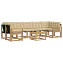 Udendørs sofagruppe med pude 8 pcs Hvid og Beige