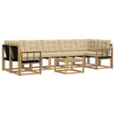 Udendørs sofagruppe med pude 8 pcs Hvid og Beige