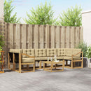 Udendørs sofagruppe med pude 8 pcs Hvid og Beige