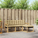 Udendørs sofagruppe med pude 4 pcs Hvid og Beige