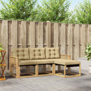 Udendørs sofagruppe med pude 4 pcs Hvid og Beige