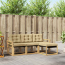 Udendørs sofagruppe med pude 4 pcs Hvid og Beige