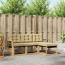 Udendørs sofagruppe med pude 4 pcs Hvid og Beige