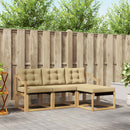 Udendørs sofagruppe med pude 4 pcs Hvid og Beige