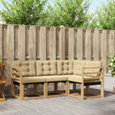 Udendørs sofagruppe med pude 4 pcs Hvid og Beige