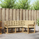Udendørs sofagruppe med pude 4 pcs Hvid og Beige