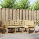 Udendørs sofagruppe med pude 4 pcs Hvid og Beige