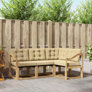 Udendørs sofagruppe med pude 4 pcs Hvid og Beige
