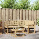 Udendørs sofagruppe med pude 5 pcs Hvid og Beige