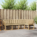 Udendørs sofagruppe med pude 5 pcs Hvid og Beige