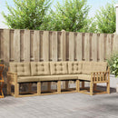 Udendørs sofagruppe med pude 5 pcs Hvid og Beige
