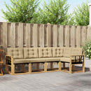 Udendørs sofagruppe med pude 5 pcs Hvid og Beige