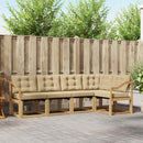 Udendørs sofagruppe med pude 5 pcs Hvid og Beige