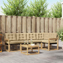 Udendørs sofagruppe med pude 6 pcs Hvid og Beige