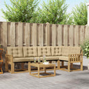 Udendørs sofagruppe med pude 6 pcs Hvid og Beige