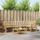 Udendørs sofagruppe med pude 6 pcs Hvid og Beige