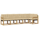 Udendørs sofagruppe med pude 6 pcs Hvid og Beige