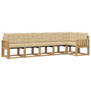Udendørs sofagruppe med pude 6 pcs Hvid og Beige