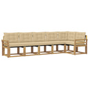 Udendørs sofagruppe med pude 6 pcs Hvid og Beige