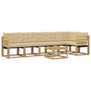 Udendørs sofagruppe med pude 7 pcs Hvid og Beige
