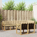 Udendørs sofagruppe med pude 8 pcs Hvid og Beige