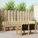 Udendørs sofagruppe med pude 8 pcs Hvid og Beige