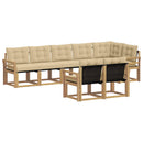 Udendørs sofagruppe med pude 8 pcs Hvid og Beige