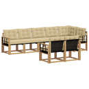 Udendørs sofagruppe med pude 8 pcs Hvid og Beige