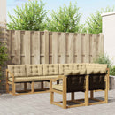 Udendørs sofagruppe med pude 8 pcs Hvid og Beige
