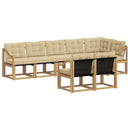 Udendørs sofagruppe med pude 8 pcs Hvid og Beige