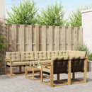 Udendørs sofagruppe med pude 9 pcs Hvid og Beige