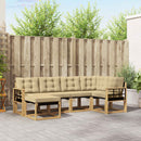 Udendørs sofagruppe med pude 6 pcs Hvid og Beige