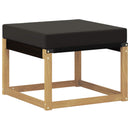 Udendørs sofagruppe med pude 7 pcs Hvid og sort