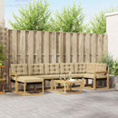 Udendørs sofagruppe med pude 8 pcs Hvid og Beige