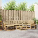 Udendørs sofagruppe med pude 8 pcs Hvid og Beige