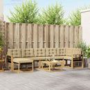 Udendørs sofagruppe med pude 8 pcs Hvid og Beige