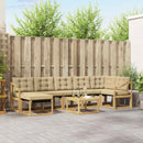 Udendørs sofagruppe med pude 8 pcs Hvid og Beige